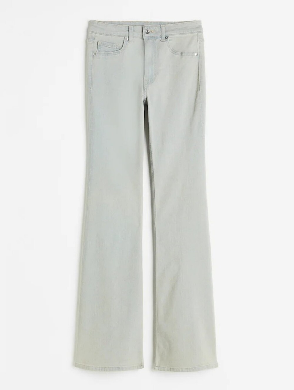 H&M DIVIDED 'Pale Denim Blue' Women's Flared High Waisted Jeans size 10 NWT